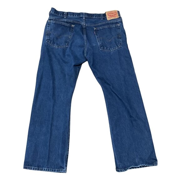 Levi's 517 Jeans W38 L30 Bootcut Straight Fit Mens Blue Denim Dark Rinse - Picture 2 of 5